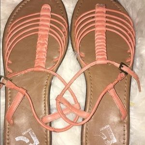 Brown leather sandals